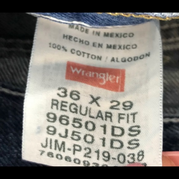 Wrangler Men’s Blue Jeans Regular Fit Size 36x29 - Picture 9 of 9